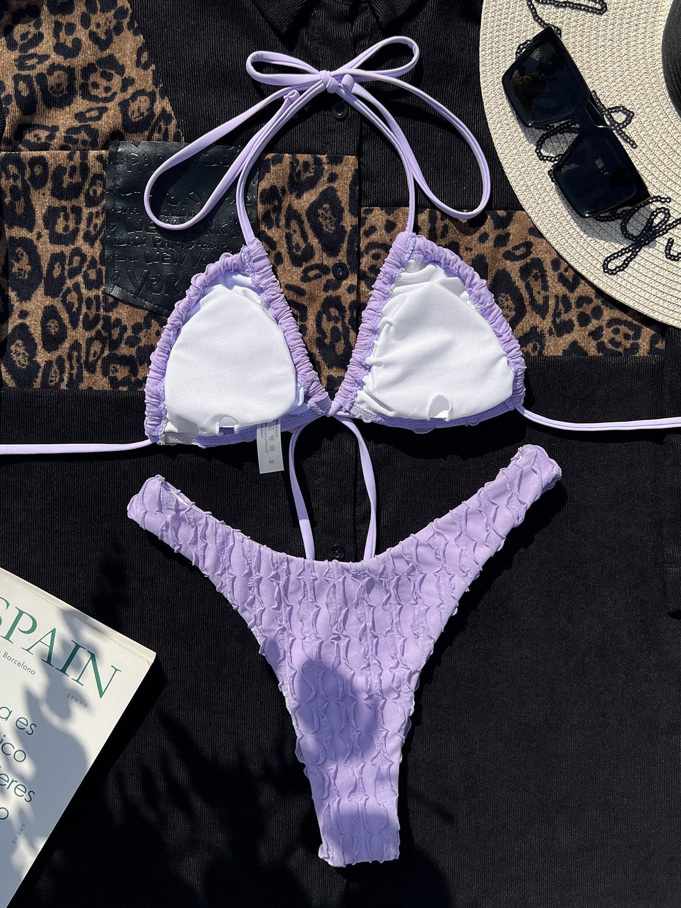 Split Swimsuit Three Dimensional Petals Bandage Sexy Bikini Swimsuit Bikini