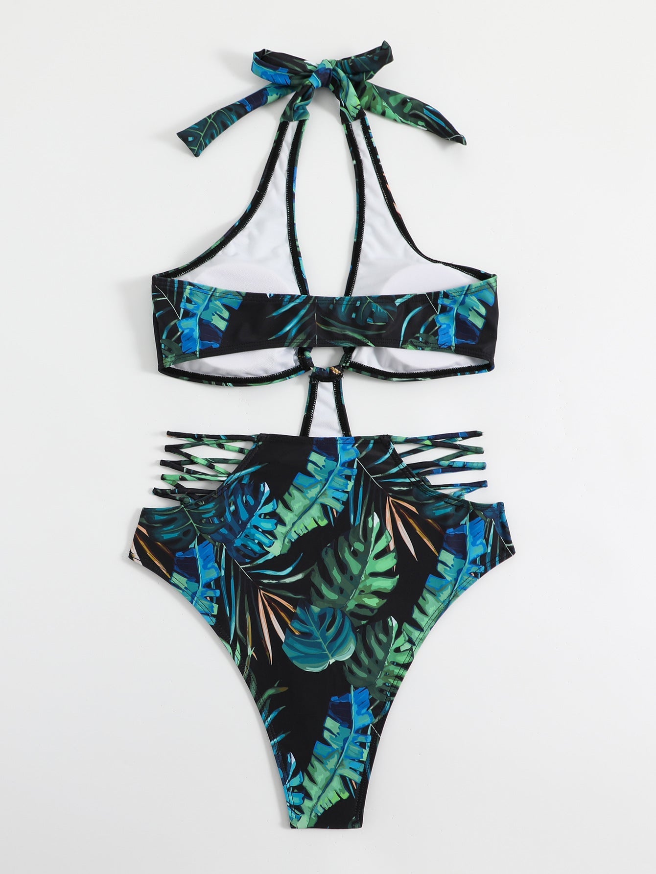 Swimsuit Women Sexy High Waist Backless Swimsuit Push up Halter Swimsuit