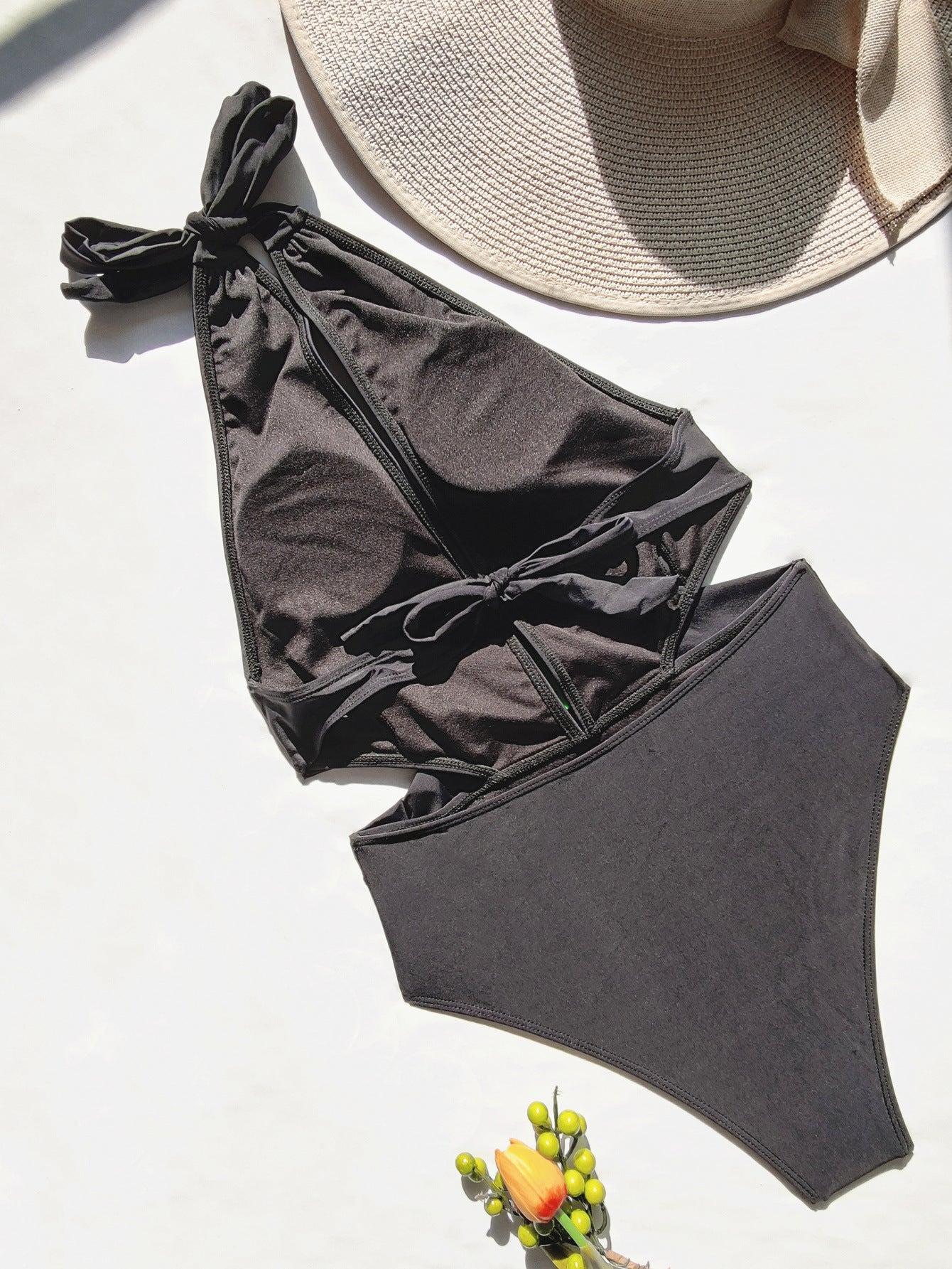 Bikini Double One-Piece Swimsuit Sexy Bikini Swimsuit Women Backless Swimsuit Solid Color