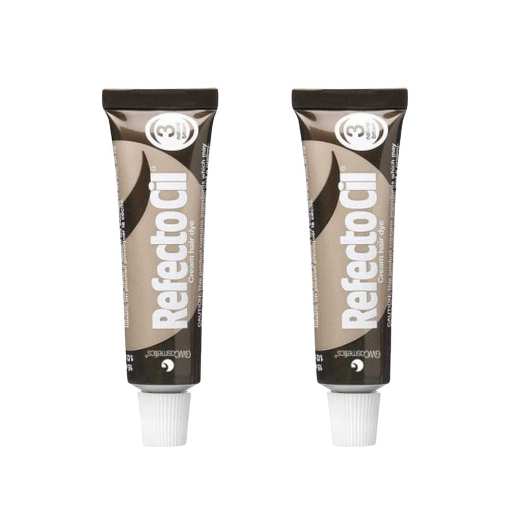 RefectoCil Eyebrow and Eyelash Dye No:3 Natural Brown 15 ml 2 Pack