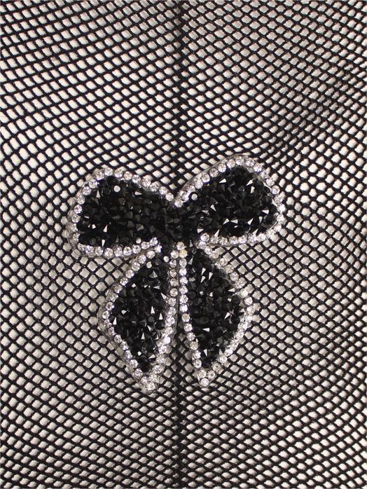 High Waist Bowknot Fishnet Pantyhose