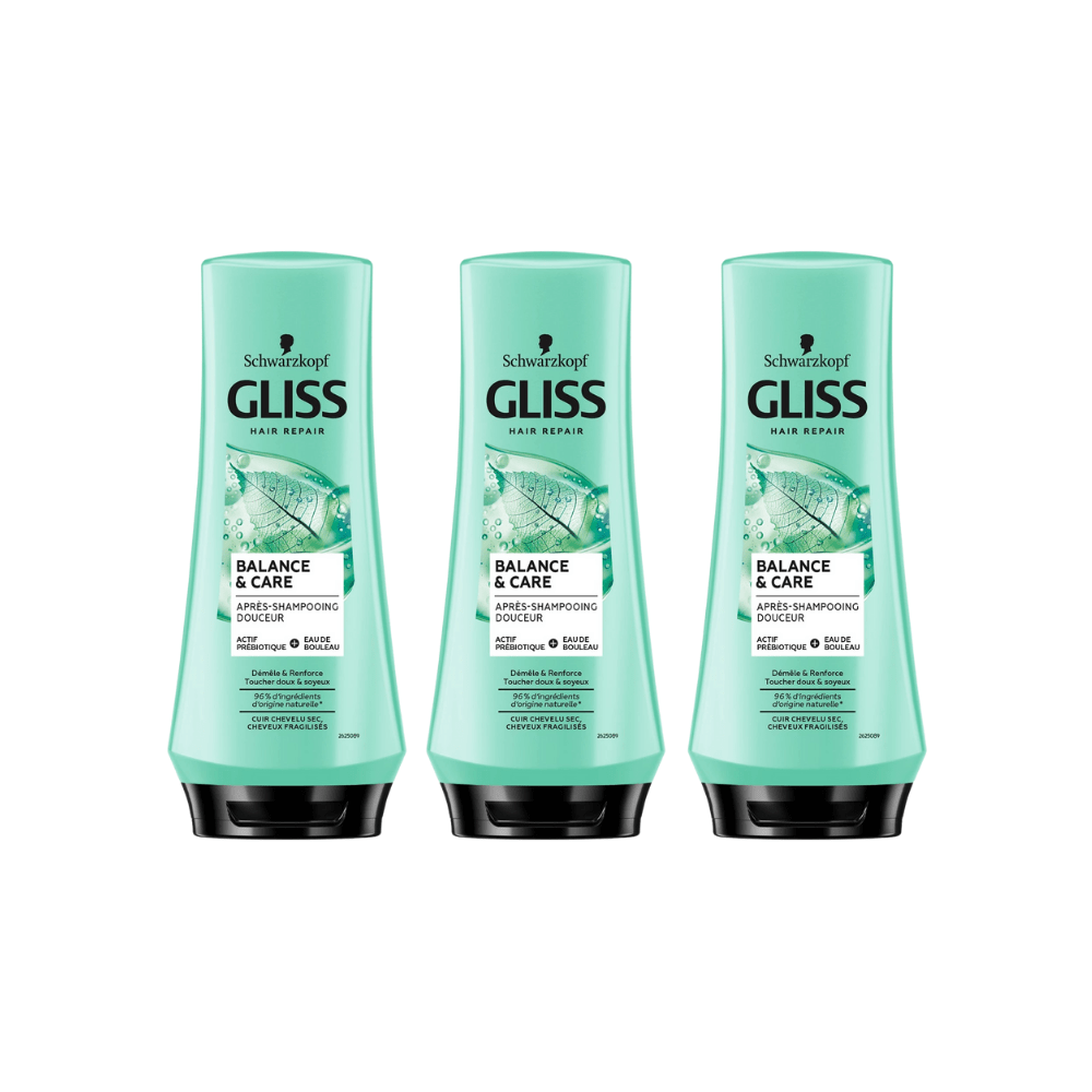 Schwarzkopf Gliss Nutribalance Repair Conditioner 360ml 3 Pack