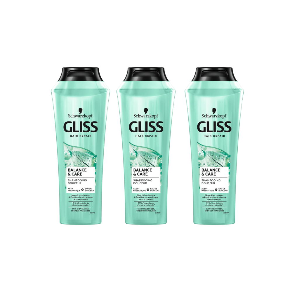 Schwarzkopf Gliss Nutribalance Repair Shampoo 360ml 3 Pack
