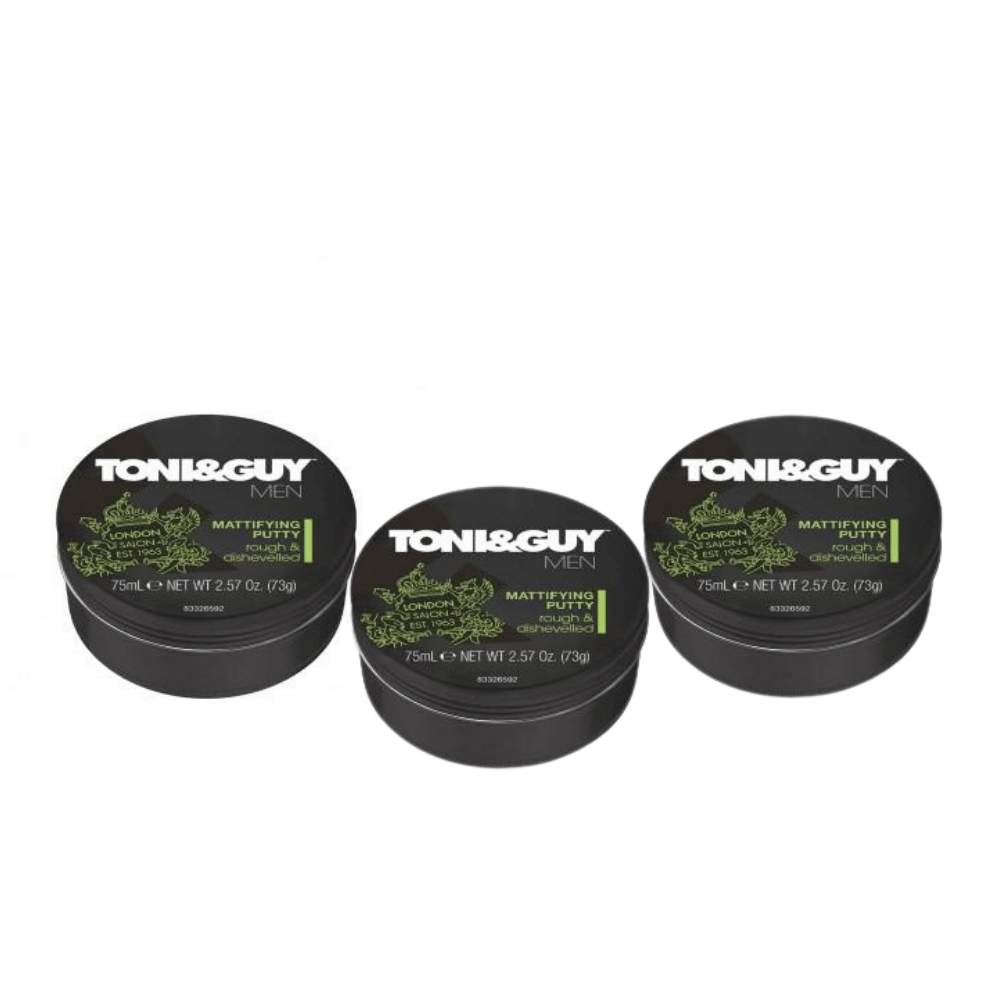 Toni & Guy Men Styling Putty Hair Styling Wax 75 ml 3 Pack