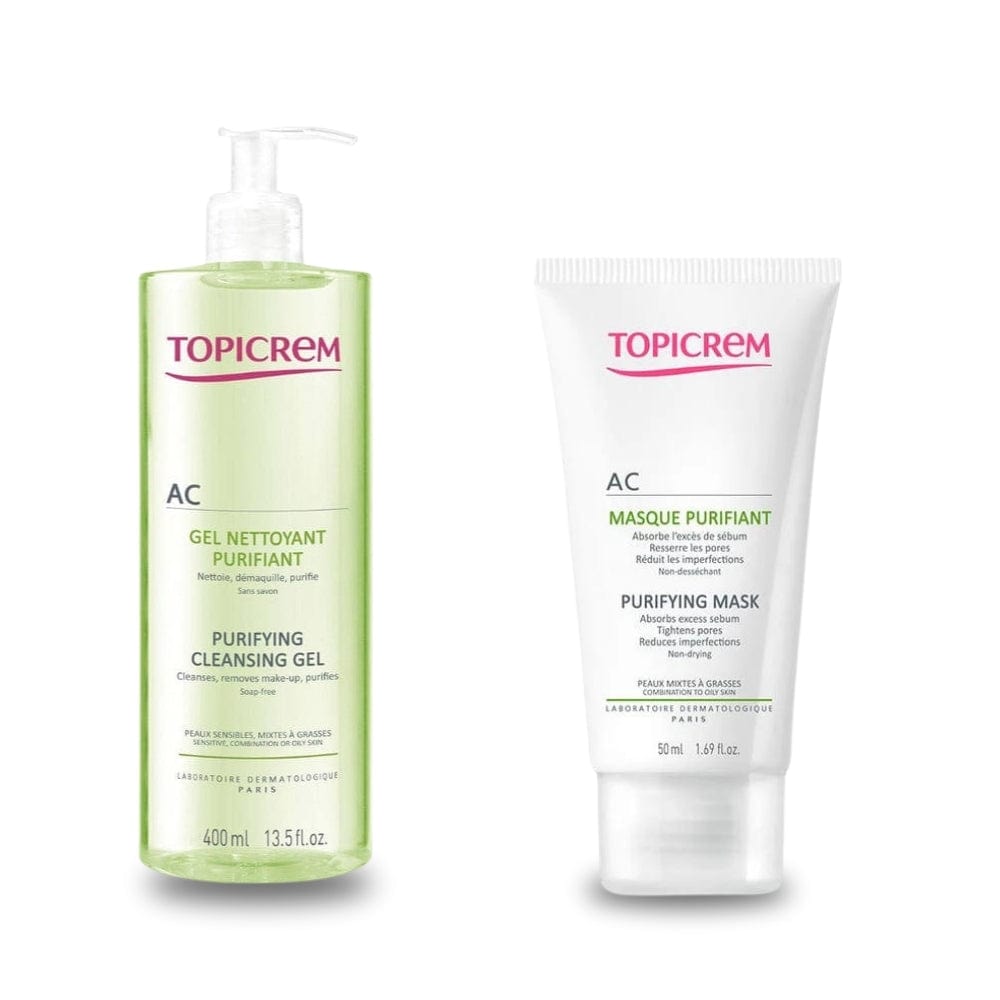 Topicrem AC Purifying Cleansing Gel 400 ml & AC Purifying Mask 50 ml