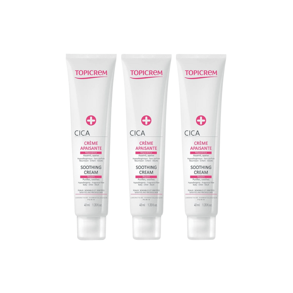 Topicrem Cica Crème Hydratante 40 ml Lot de 3
