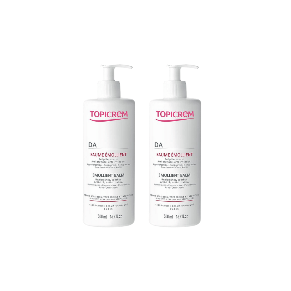 Topicrem DA Face and Body Emollient Balm 500 ml 2 Pack