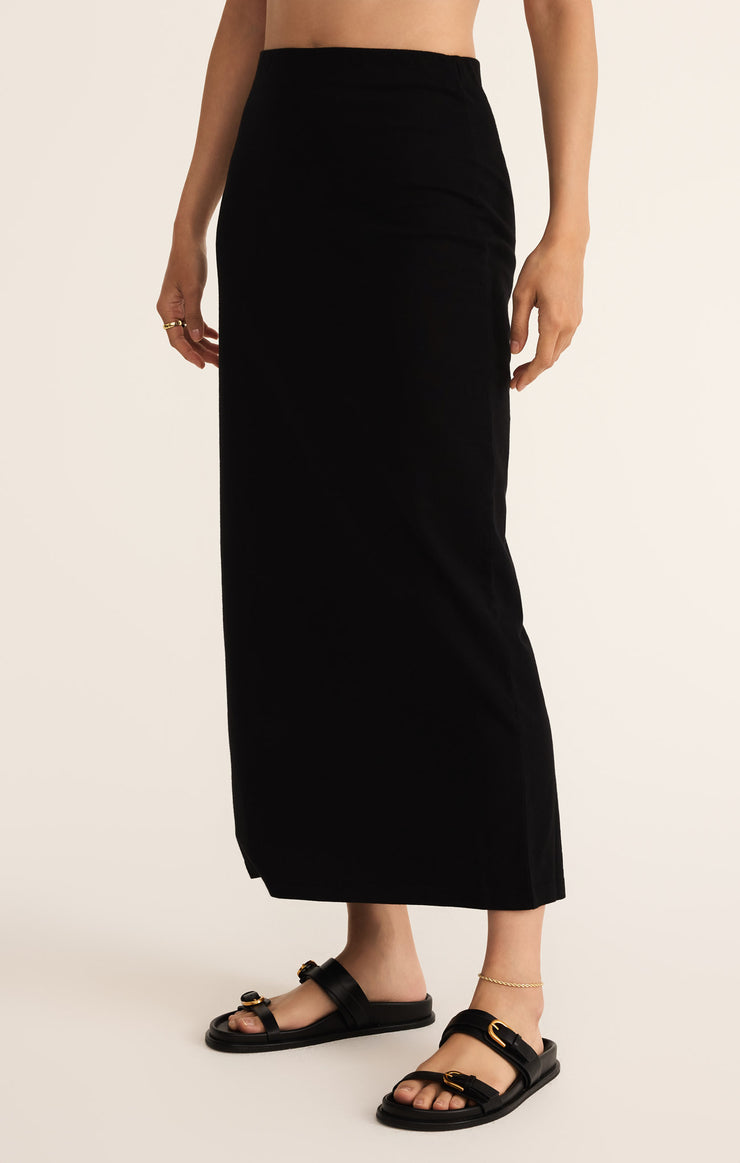 Gail Midi Skirt True Black