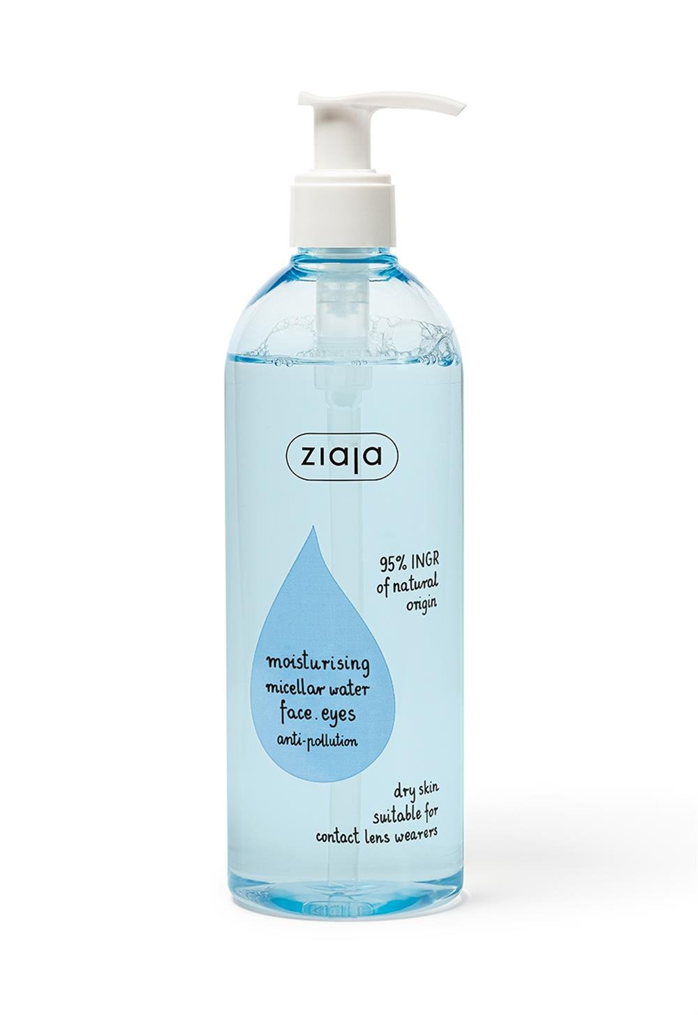 Ziaja Moisturizing Micellar Water for Face, Eyes and Lips 390ml