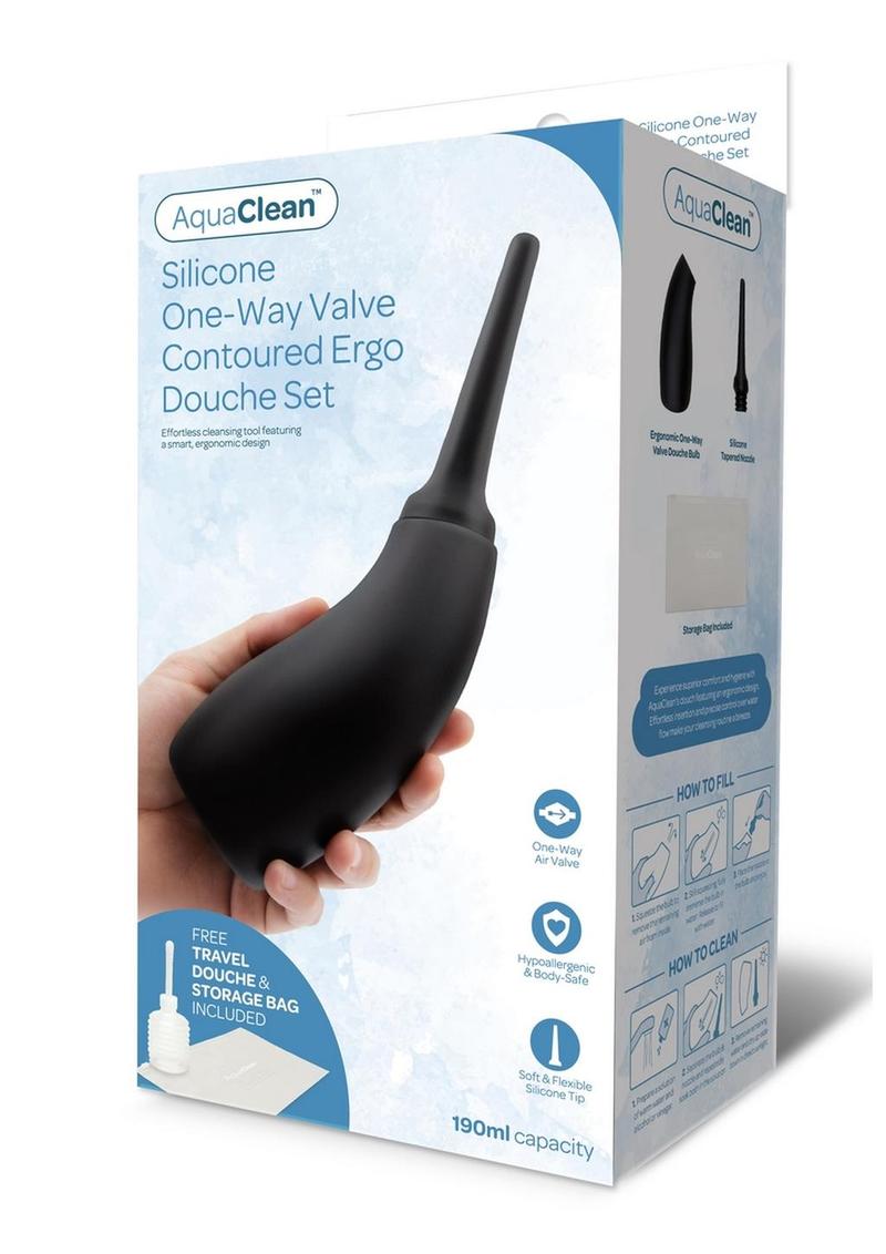 AquaClean 190ml Silicone One-Way Valve Contoured Ergo Douche Set
