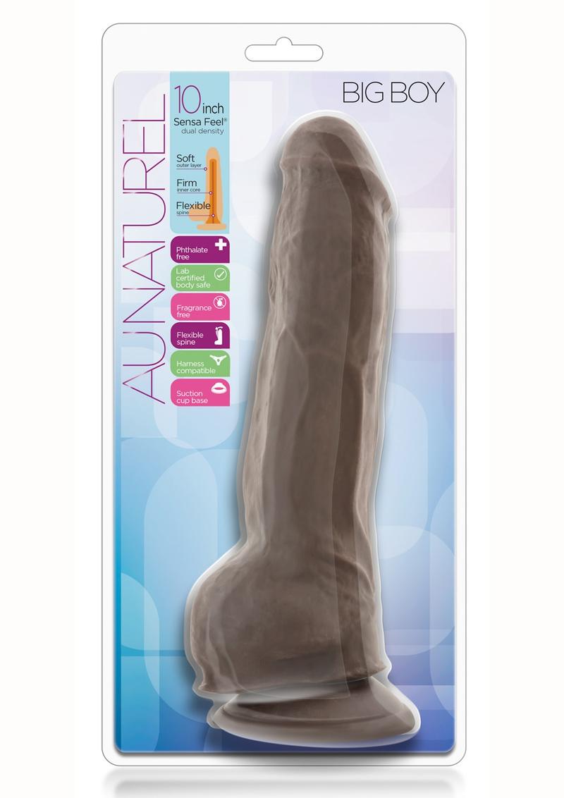 Au Naturel Big Boy Sensa Feel Dual-Density Dildo with Balls