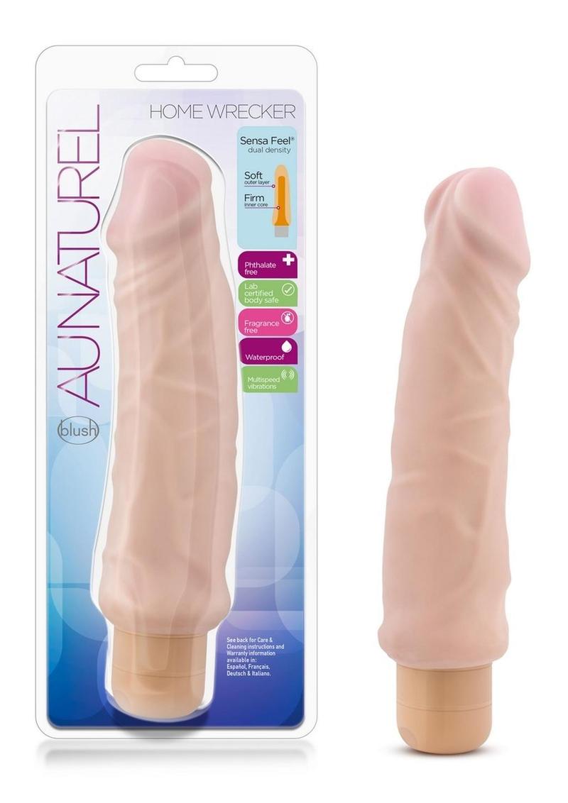 Au Naturel Home Wrecker Vibrating Dildo 9.5 Inches