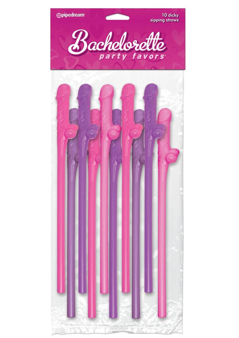 Bachelorette Glow in the Dark Dicky Sipping Straws