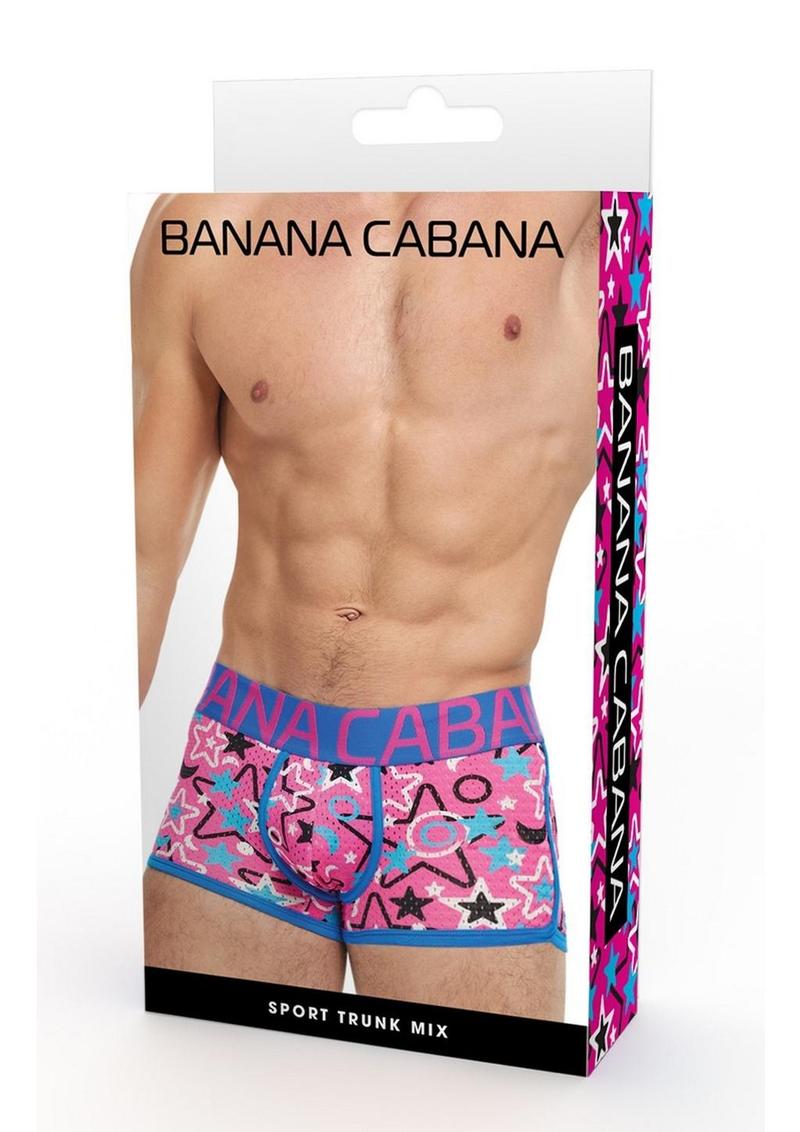 Banana Cabana Sport Trunk Mix Vibrant Stretch Trunks for Men