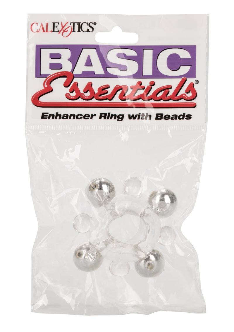Basic Essentials Enhancer Cock Ring With Beads