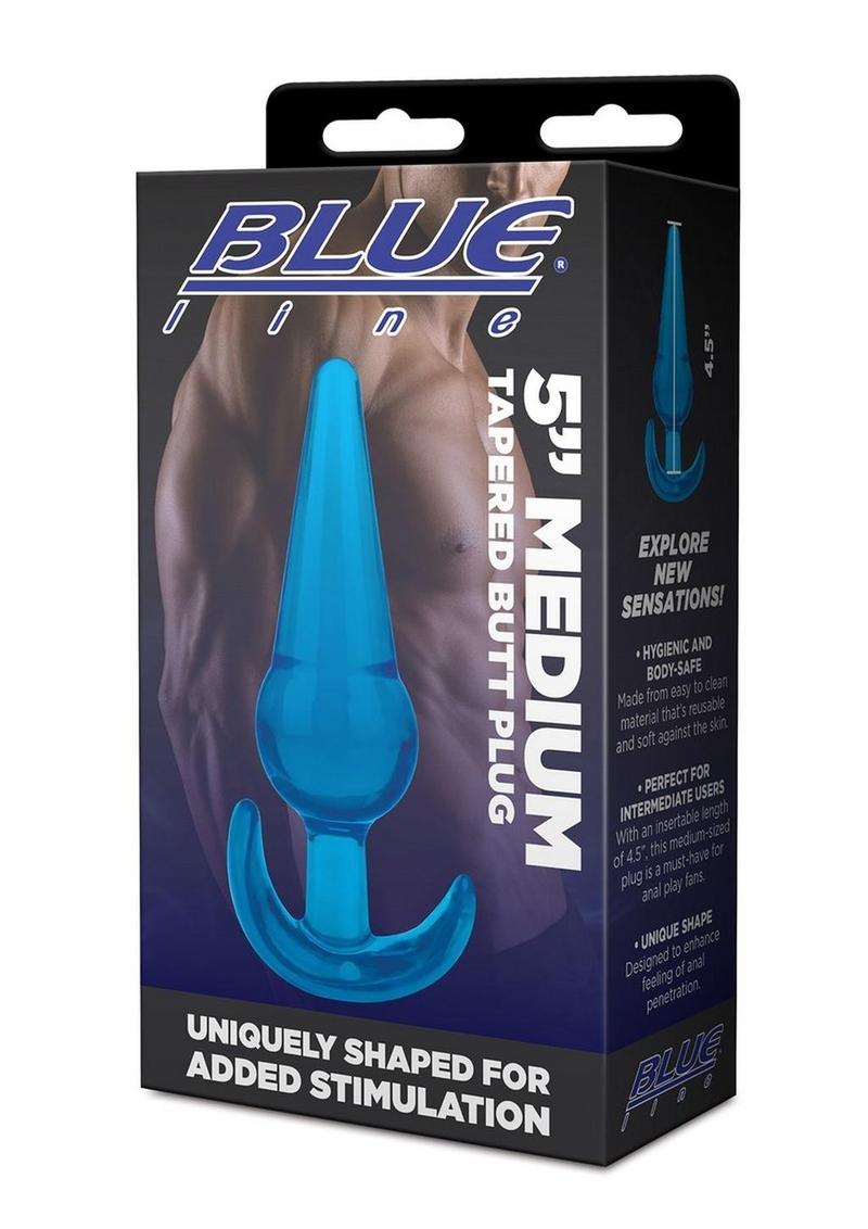 Blue Line 5 Inch Medium Tapered Butt Plug