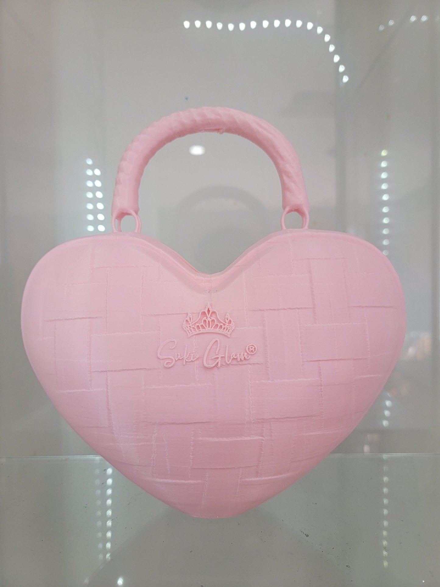 Blush Heart Woven Brush Holder - Glamorous Vanity Essential