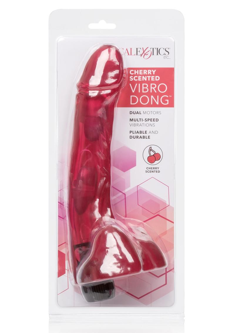 Cherry Scented Vibro Dong And Multi-Speed Vibrator Dual Motor