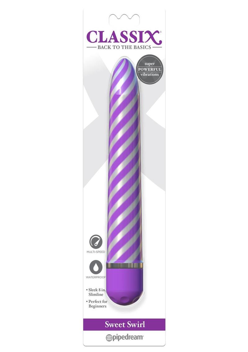 Classix Sweet Swirl Slimline Multi Speed Waterproof Vibrator