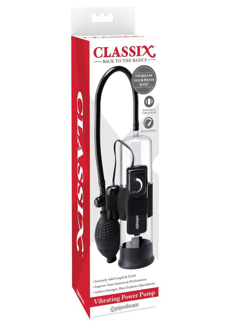 Classix Vibrating Power Enhanced Size And Stamina Pump