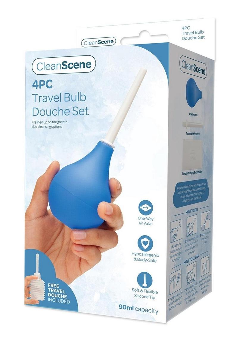 CleanScene 4PC Travel Bulb Douche Set
