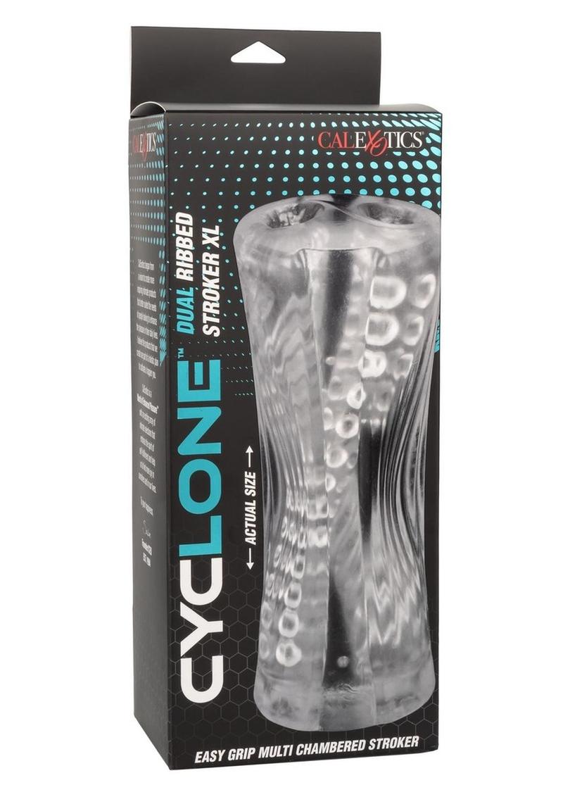 Calexotics Cyclone Dual Ribbed Stroker XL – Clear