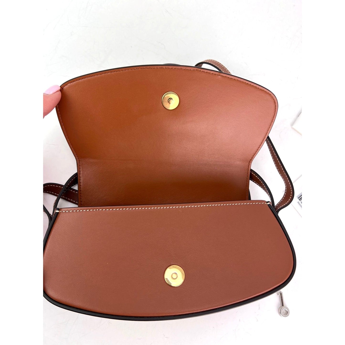 Celine Smooth Calfskin Tabou Clutch on Strap Tan Shoulder Bag