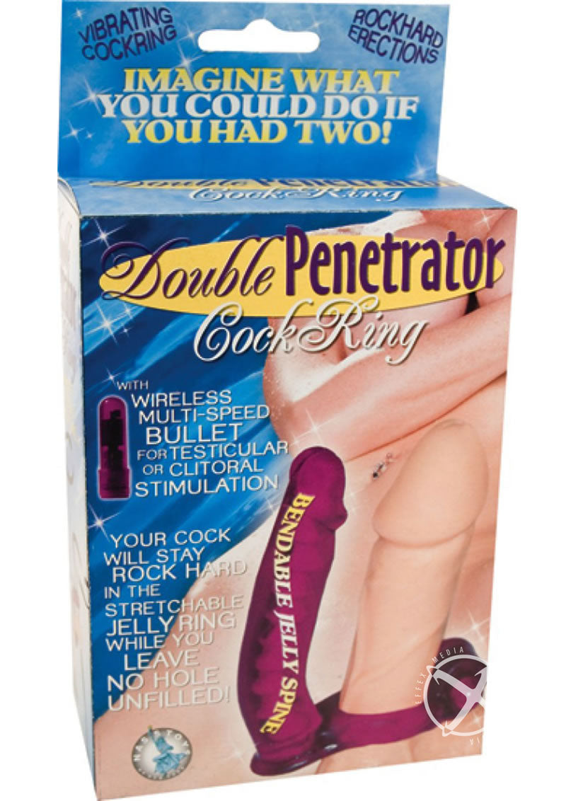 Double Penetrator Vibrating Cock Ring
