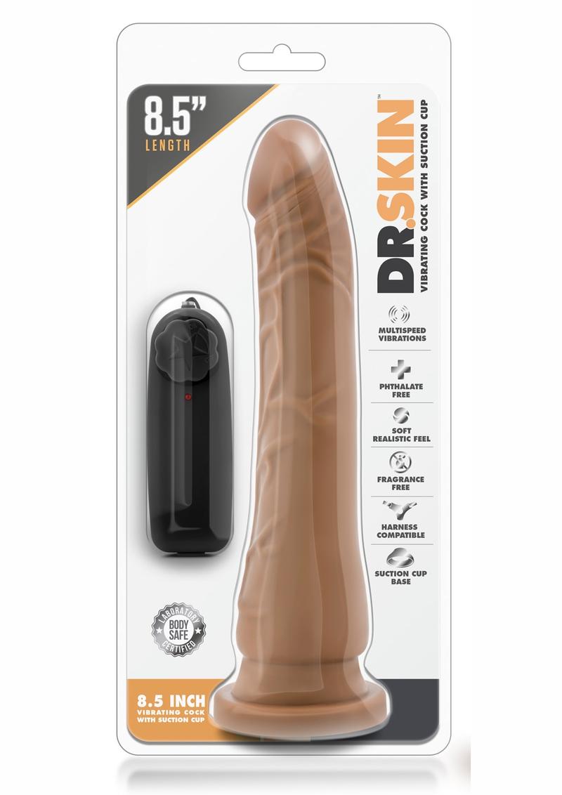 Dr. Skin Vibrating Cock with Suction Cup And Wired Remote Control