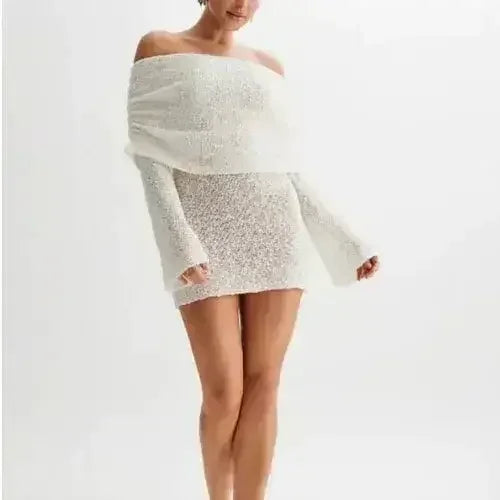 25 Edition – Off-Shoulder Knit Bodycon Dress