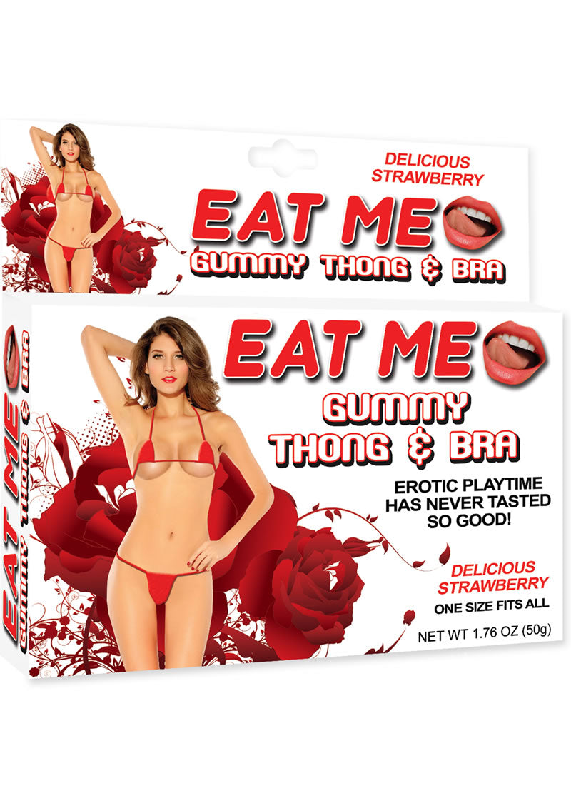 Eat Me Gummy Thong And Bra Strawberry Flavor