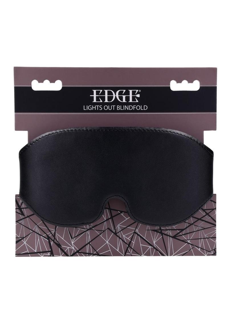 EDGE Lights Out Blindfold Soft Black Leather Design for Sensory Play