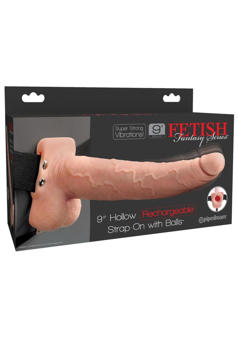 Fetish Fantasy Series Hollow Rechargeable Strap-On With Balls