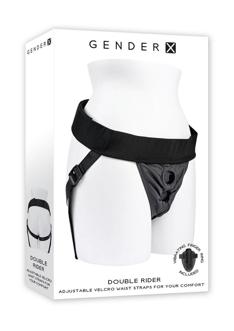 GenderX Double Rider Harness with Vibrating Ring