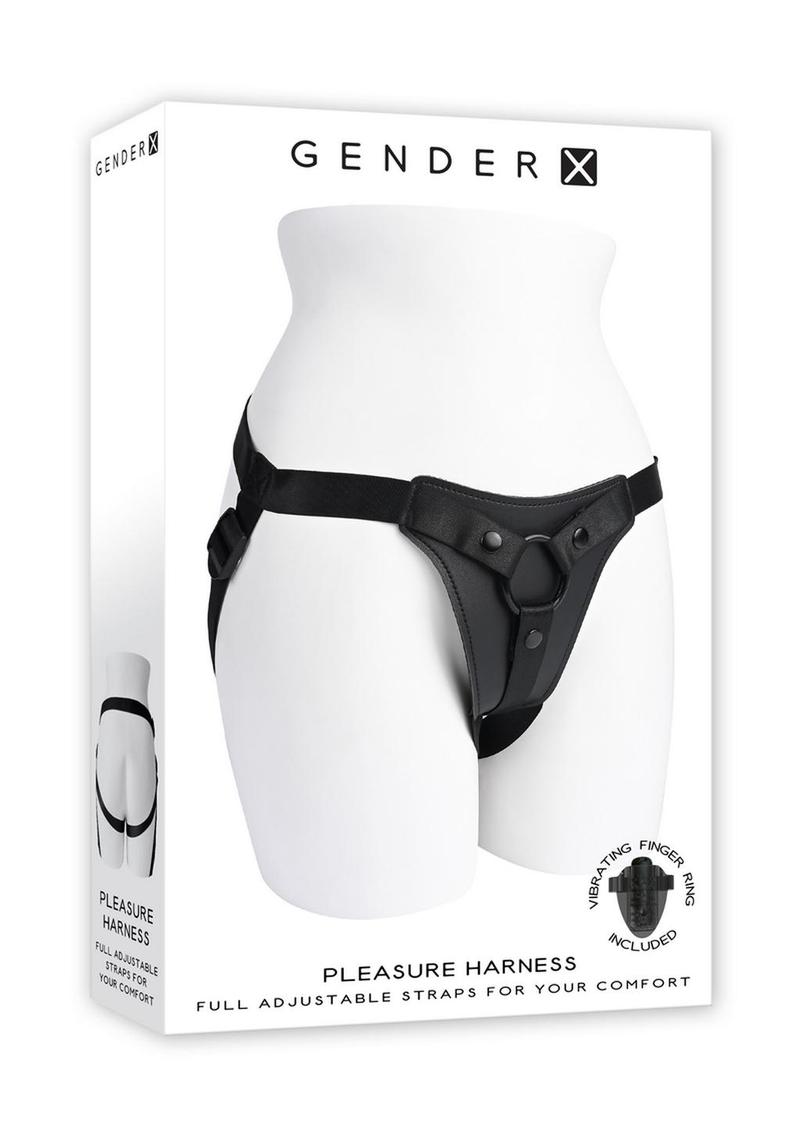GenderX Pleasure Harness Adjustable Leather Strap-On