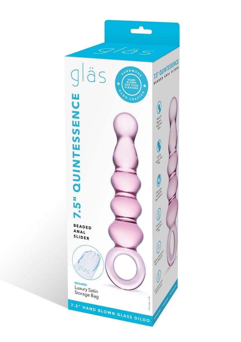 Glas Quintessence Beaded Anal Glass Dildo With Temperature Play