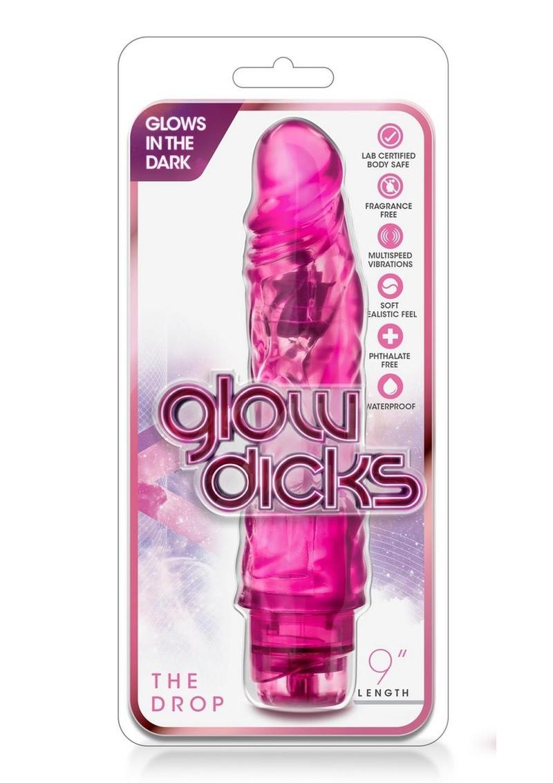 Glow Dicks The Drop Waterproof Multi-Speed Vibrating Dildo