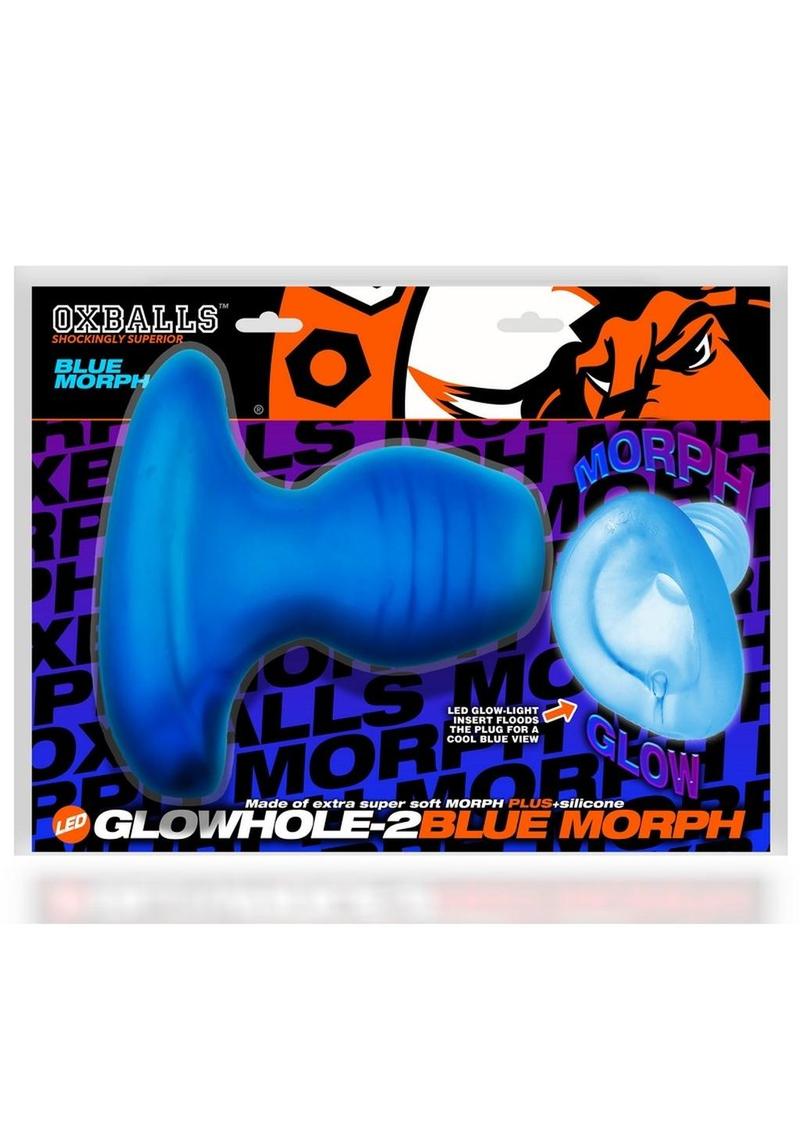 Glowhole 2 Large Blue Morph Hollow Buttplug
