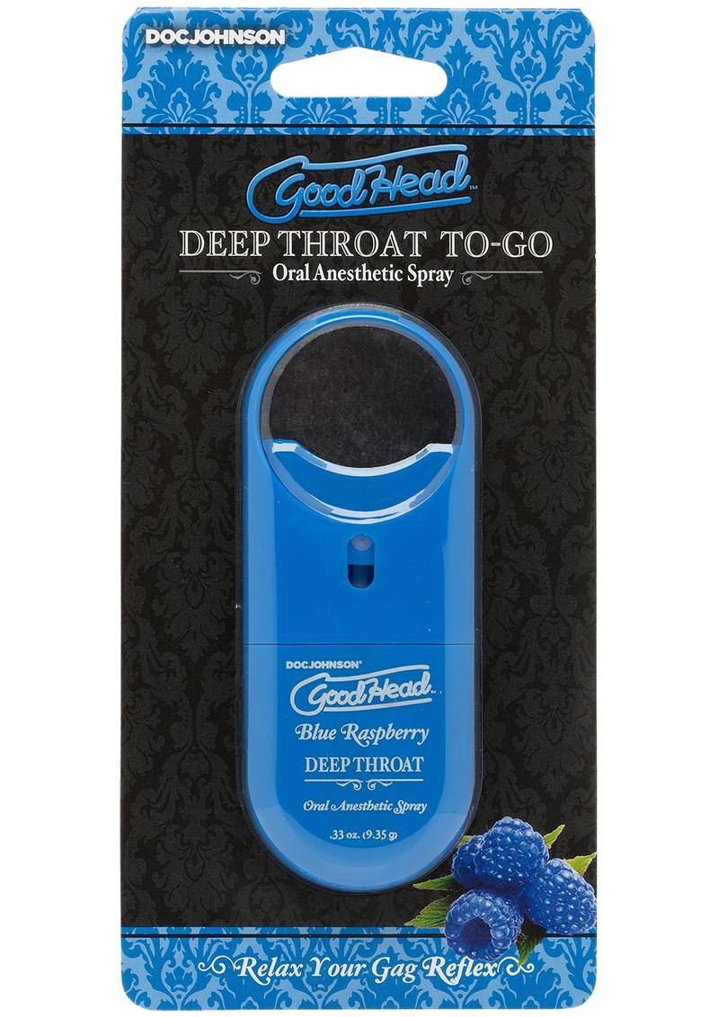 Good Head Deep Throat To Go Oral Spray Blue Raspberry