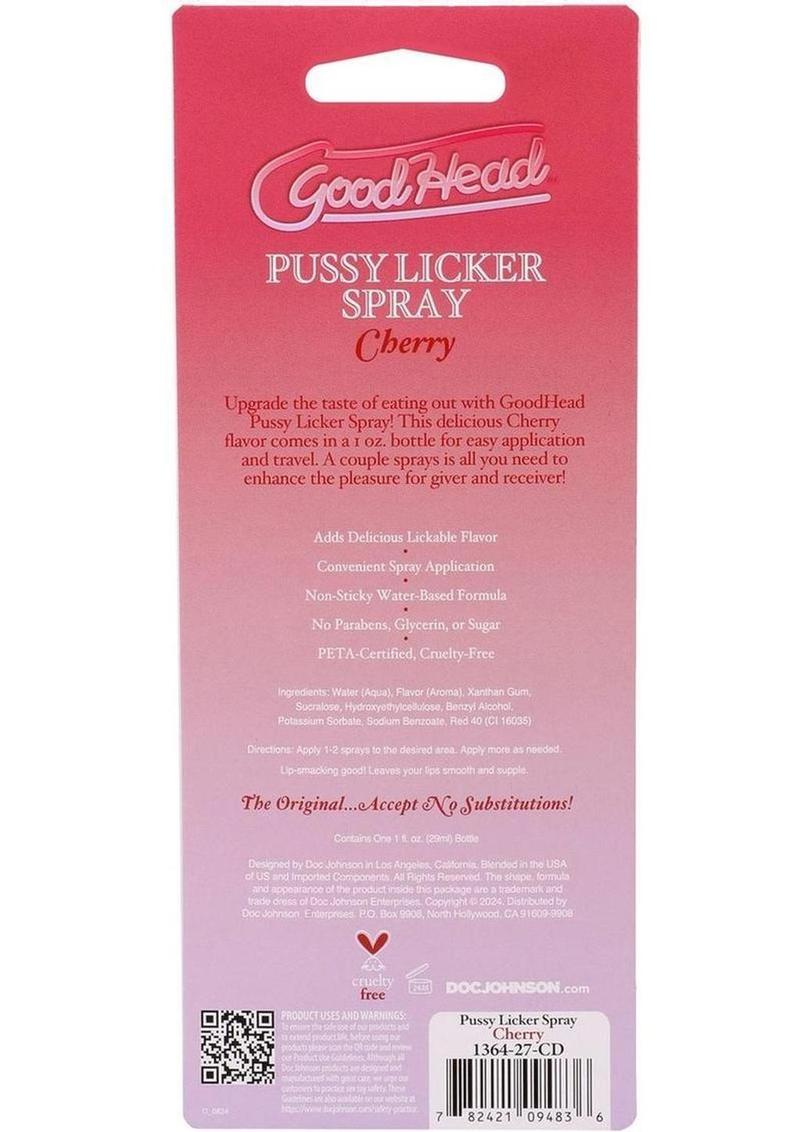 GoodHead Pussy Licker Spray Cherry Flavor