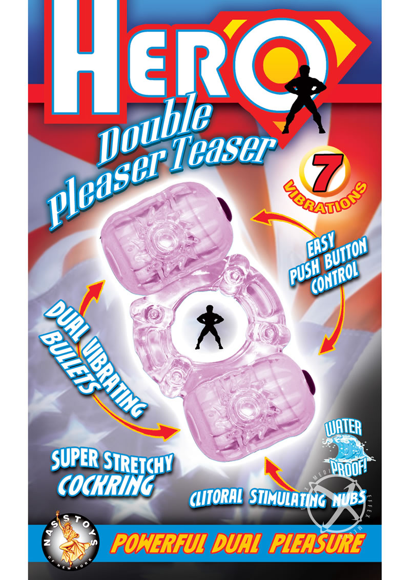 Hero Double Pleaser Teaser Vibrating Cock Ring