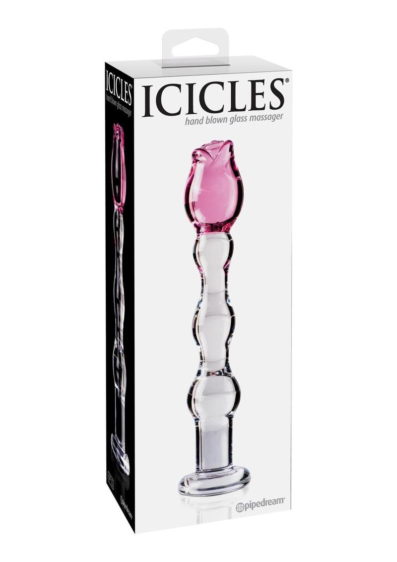 Icicles Ergonomic Shape And Hand Blown Glass Massager