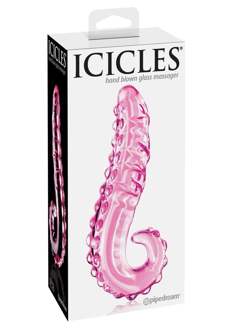 Icicles No. 24 Textured Hand-Blown Glass Dildo with Raised Nubs