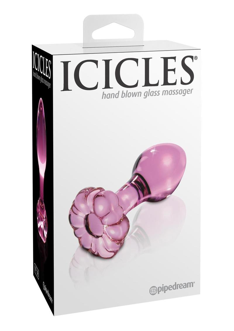 Icicles No. 48 Flower Shaped And Easy to Clean Glass Anal Plug