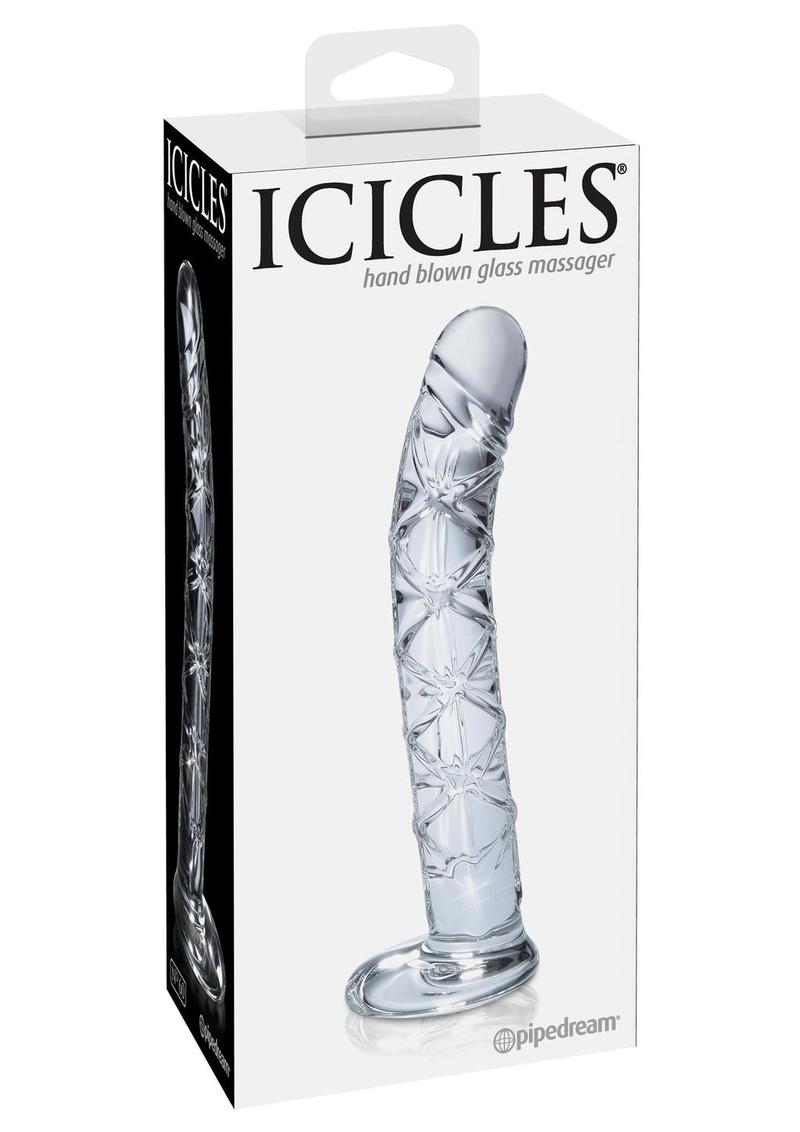 Icicles No. 60 Glass G-Spot and P-Spot Dual Stimulation Dildo