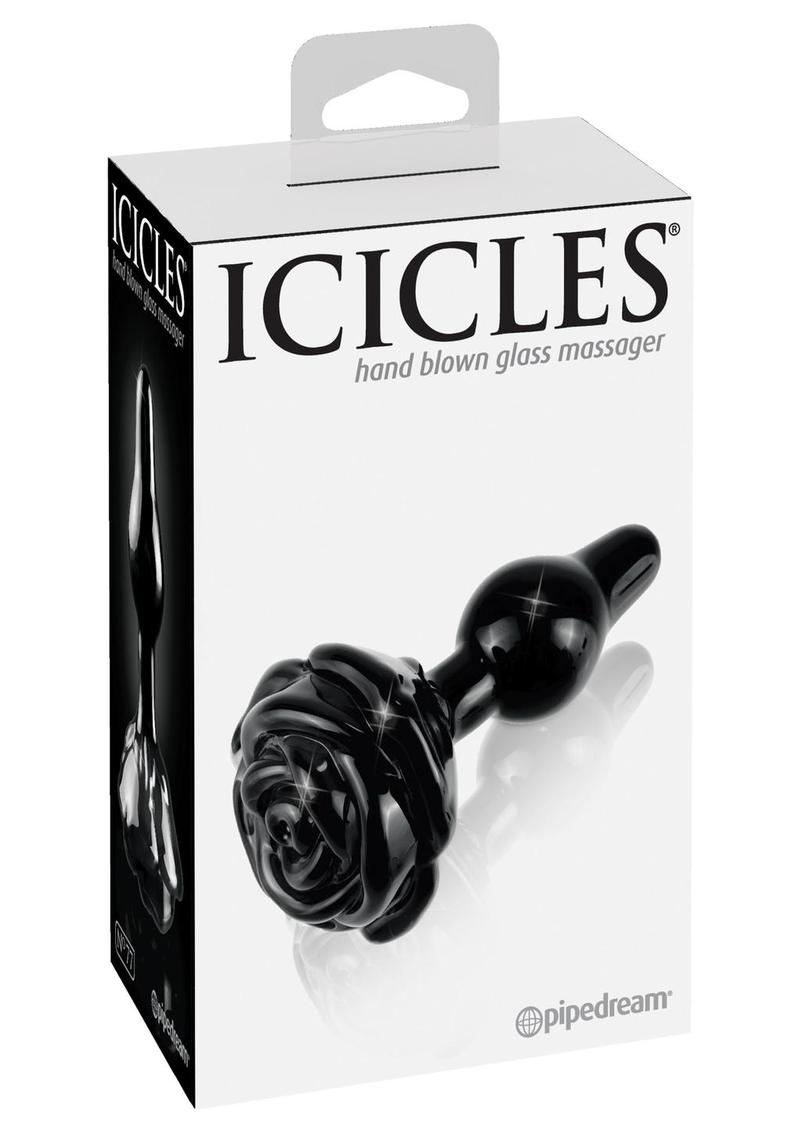 Icicles No. 77 Flower Shaped Comfortable Glass Anal Plug