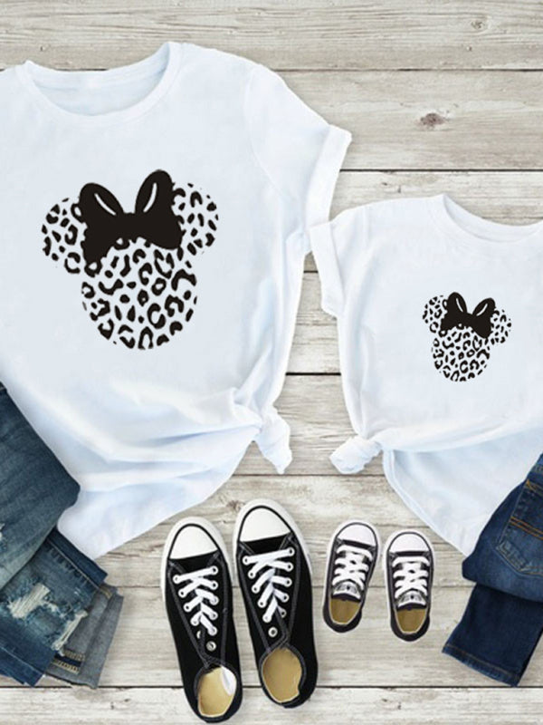 Modern Mama and Mini Family printed short-sleeved T-shirt (children's version)