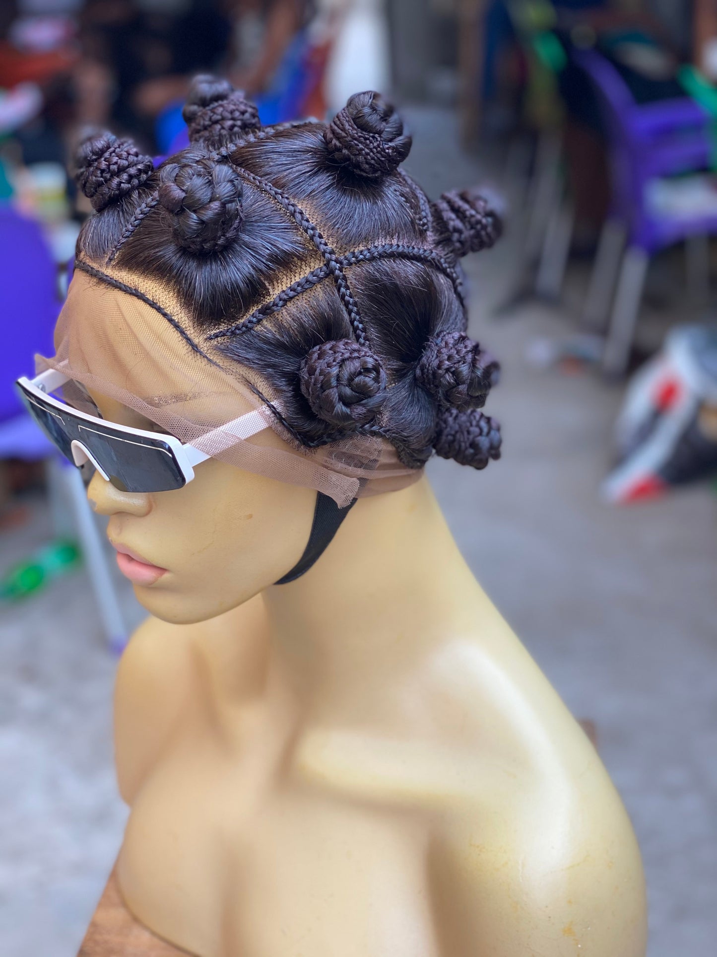 Bantu Knot Wig - Ombre Color - Adanna