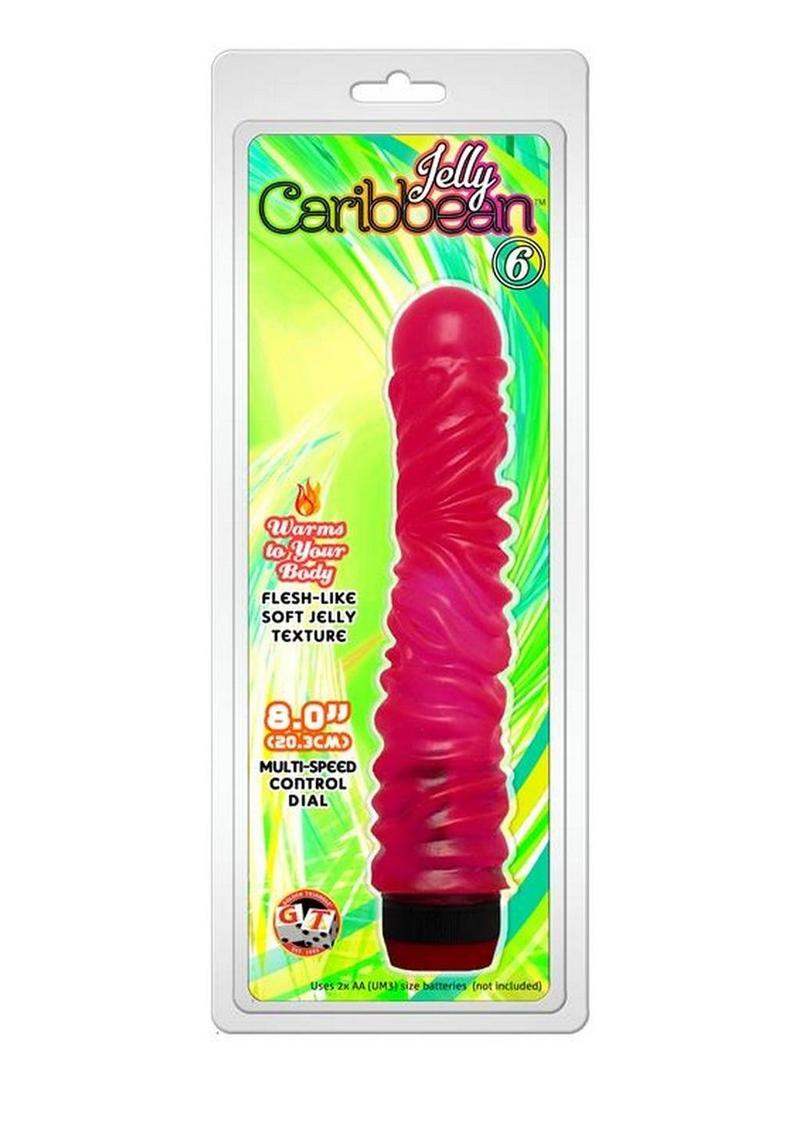 Jelly Caribbean Vibrator With Flesh Like Soft Jelly Texture