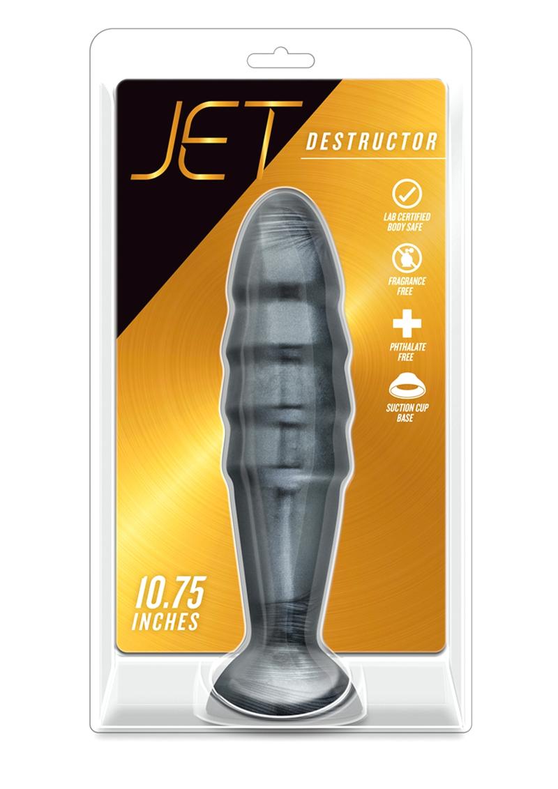 Jet Destructor Butt Plug 10.75 Inch Carbon Metallic